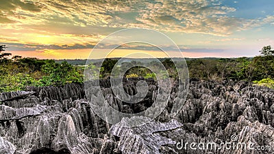 Tsingy-Sonnenuntergang timelapse Tsingy-Sonnenuntergang timelapse