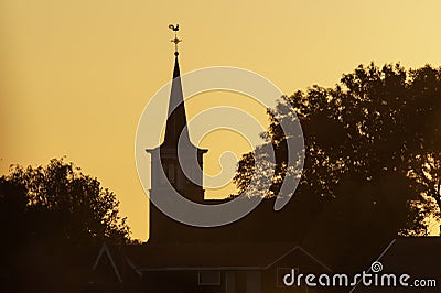 Tsjerke church in Terherne Stock Photo