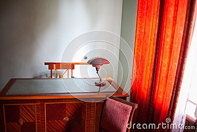 Tskaltubo, Georgia - FEBRUARY 25, 2016: interior of former resort of the Ministry of Defense of the Soviet Union Editorial Stock Photo