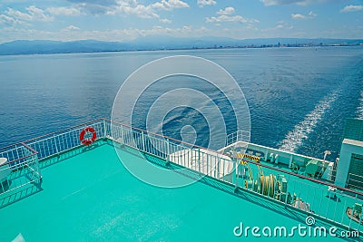 On the Tsugaru Strait Ferry Stock Photo