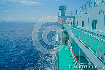 On the Tsugaru Strait Ferry Stock Photo