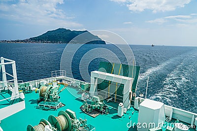 On the Tsugaru Strait Ferry Stock Photo