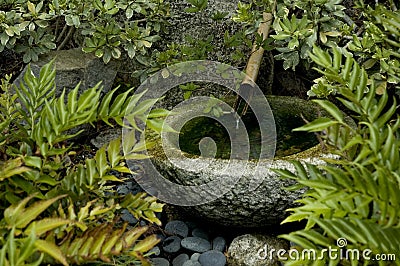 Japanese Fountain Stock Photo