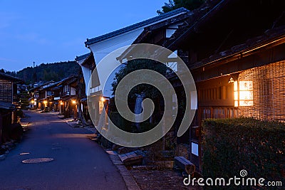 Tsumago-juku in Kiso, Nagano, Japan Stock Photo