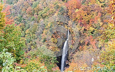 Tsumijikura Taki waterfall Fukushima Stock Photo