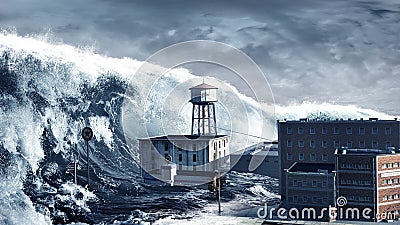 Tsunami Stock Photo