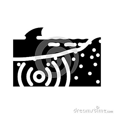 tsunami earthquake glyph icon vector illustration Vector Illustration