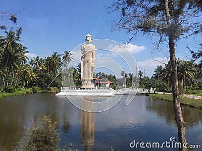 Tsunami Memorial - Peraliya Buddha Statue in Hikkaduwa, Sri Lanka Stock Photo