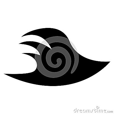 Tsunami sign, symbol. Tsunami wave. White background. Vector illustration Vector Illustration