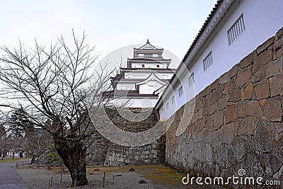 Tsuruga Castle (Wakamatsu castle) a concrete replica of 14th-century castle Stock Photo