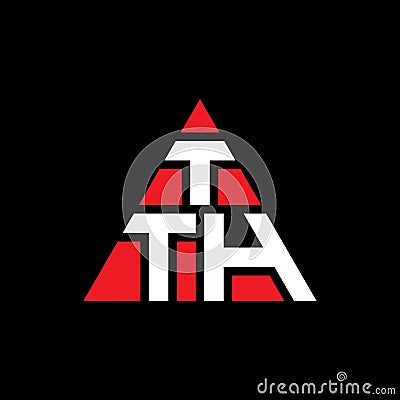 TTH triangle letter logo design with triangle shape. TTH triangle logo design monogram. TTH triangle vector logo template with red Vector Illustration