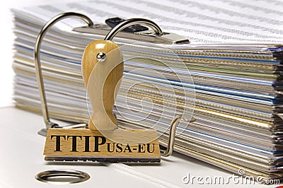 TTIP free trade agreement Stock Photo