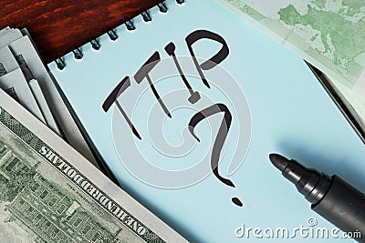 TTIP written in a note. Stock Photo