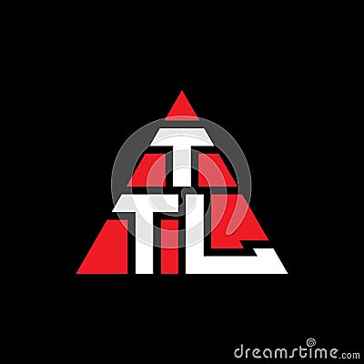 TTL triangle letter logo design with triangle shape. TTL triangle logo design monogram. TTL triangle vector logo template with red Vector Illustration