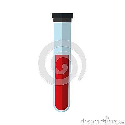 Tube with blood Vector Illustration