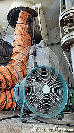 Portable Ventilation Fans and Exhaust Fans Stock Photo