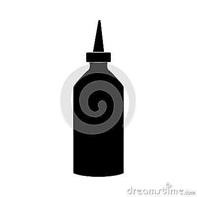 Tube of hair dye. Hairdresser tool simple isoleted icon Stock Photo