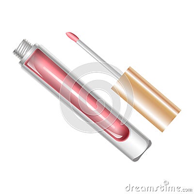 Tube with lip gloss Vector Illustration