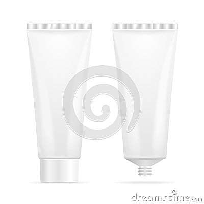 Tube Mock-Up For Cream. Vector Vector Illustration