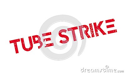 Tube Strike rubber stamp Vector Illustration