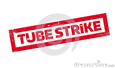 Tube Strike rubber stamp Vector Illustration