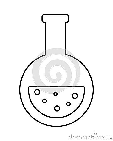 Tube test flask isolated icon Vector Illustration