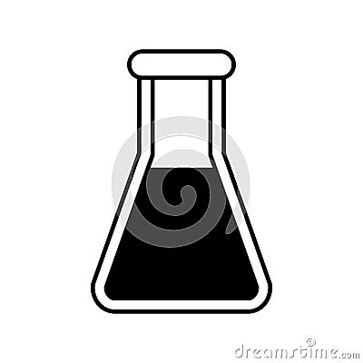 Tube test science isolated icon Vector Illustration