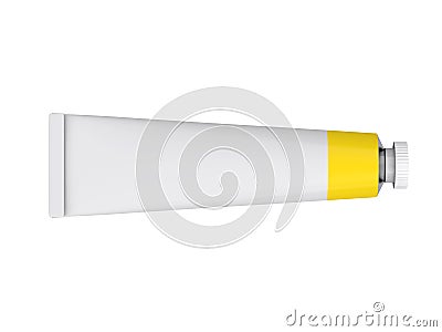 Tube on a white background, 3D rendering Cartoon Illustration