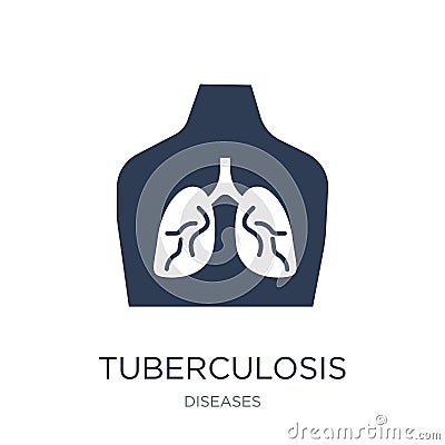 Tuberculosis icon. Trendy flat vector Tuberculosis icon on white Vector Illustration