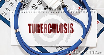 Tuberculosis word, inscription. Tb infection or virus Stock Photo