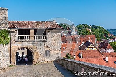 Tubingen, Germany, September 19, 2020: Main gate to the Hohentub Editorial Stock Photo