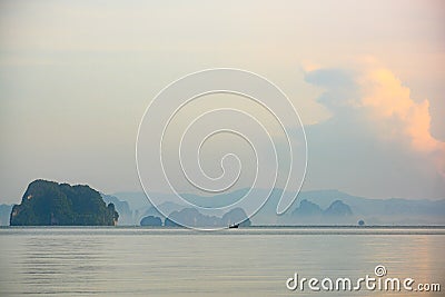 Tubkaak Beach, Krabi Province, Thailand. The sea view Stock Photo