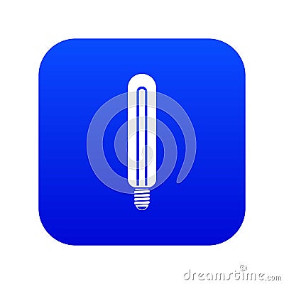 Tubular bulb icon digital blue Vector Illustration