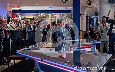 Tucker Carlson the anchor of the show during recording Editorial Stock Photo