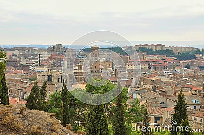 Panorama of Tudela, Spain Stock Photo