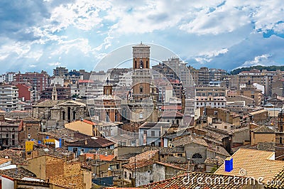 Panorama of Tudela city in Navarra, Spain Stock Photo