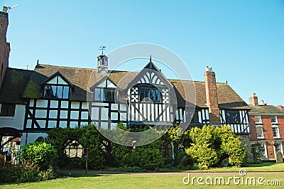 Tudor guildhall Stock Photo