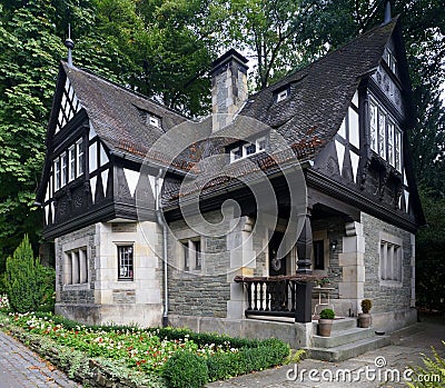 Tudor-style house Stock Photo