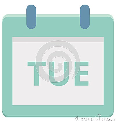 Tue, tuesday Special Event day Vector icon that can be easily modified or edit. Vector Illustration