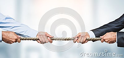 Tug of war business concept Stock Photo