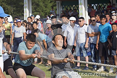 Tug of war Editorial Stock Photo