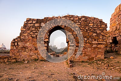 Tughlakabad, Indian Architecture Stock Photo