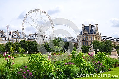 Tuileries garden side, Paris Stock Photo