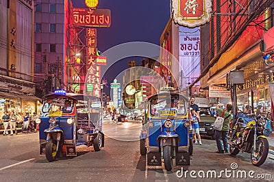 Tuk Tuk in China Town Editorial Stock Photo