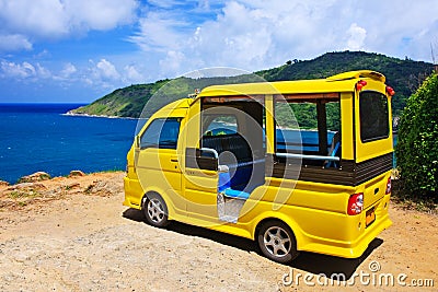 Tuktuk - a local taxi n Phuket, Thailand Stock Photo