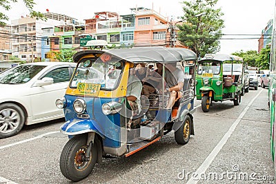 Tuktuk with tourists Editorial Stock Photo