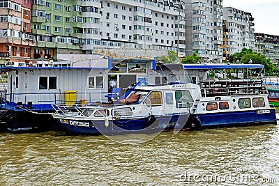 Tulcea, Romania - july 2 2023 : picturesque riverside Editorial Stock Photo