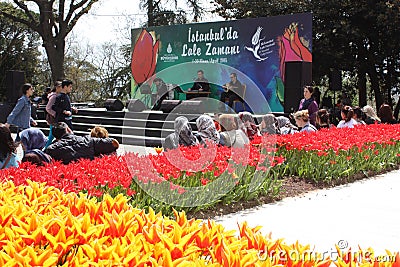 Tulip festival, emirgan park istanbul turkey Editorial Stock Photo