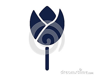 Tulip flower icon glyph cool cute icon pack Vector Illustration