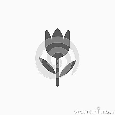 Tulip icon, flower, nature, plant Vector Illustration